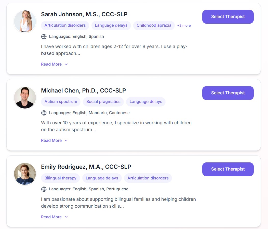 Child participating in an engaging online therapy session with a smiling therapist on a laptop screen, representing TinyEYE's virtual therapy services.